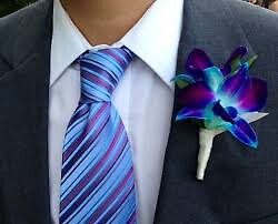 Blue Orchid Boutonniere